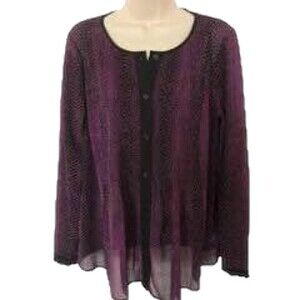 Michael Kors Sheer Blouse Front Smocking Size 6